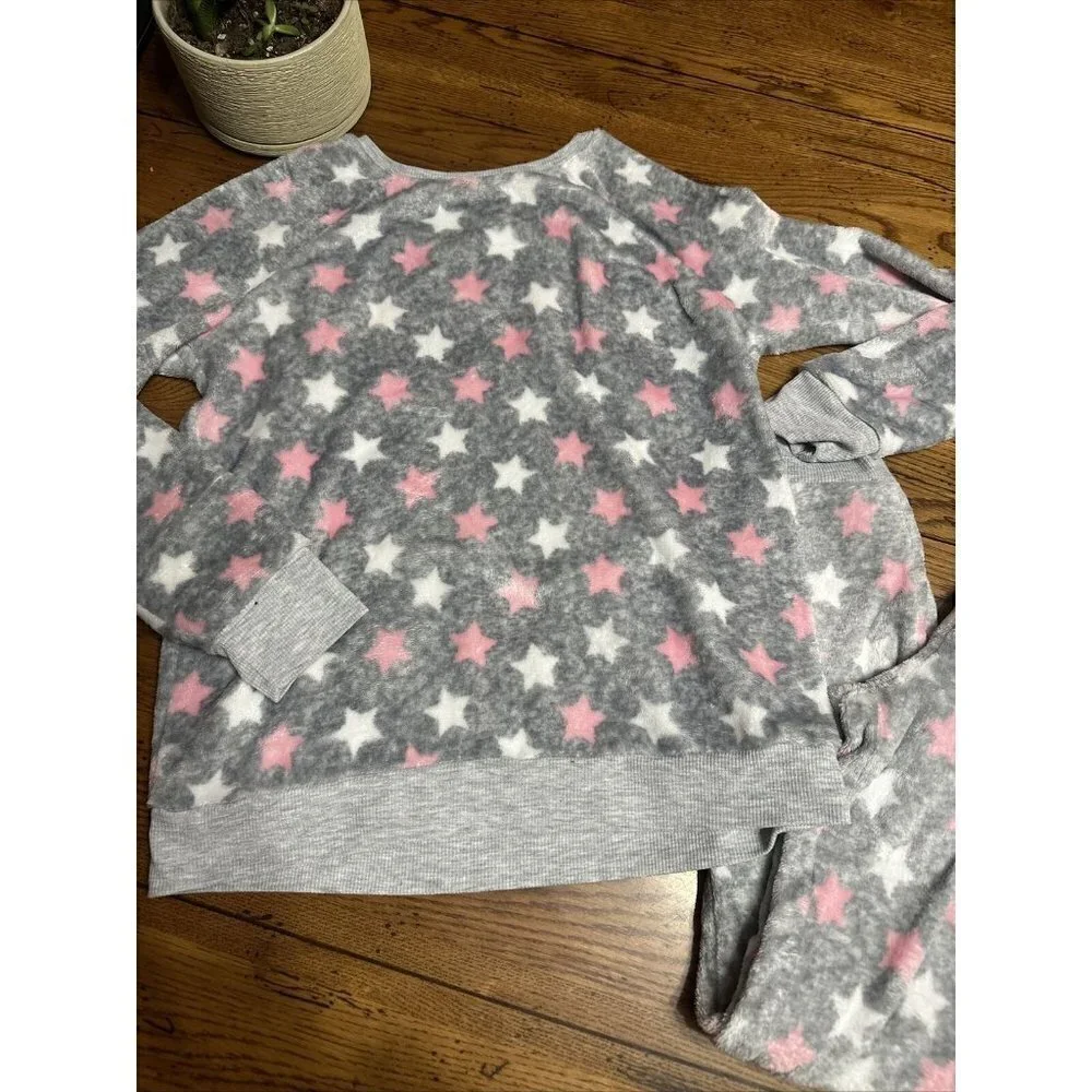 Bcbg Girls Pajama PJs 2-Pieces Lounge Set, Lg Pink & Gray, Kids Sleepwear, Soft